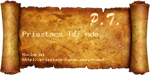 Prisztacs Tünde névjegykártya